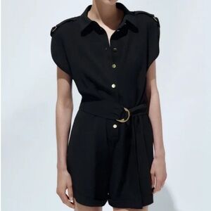 Zara Black Short Jumpsuit
